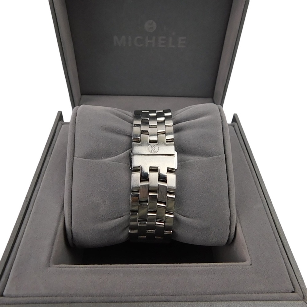 Michele Diamond Stainless Steel Bracelet Watch with Adjustable Band - Picture 2 of 9